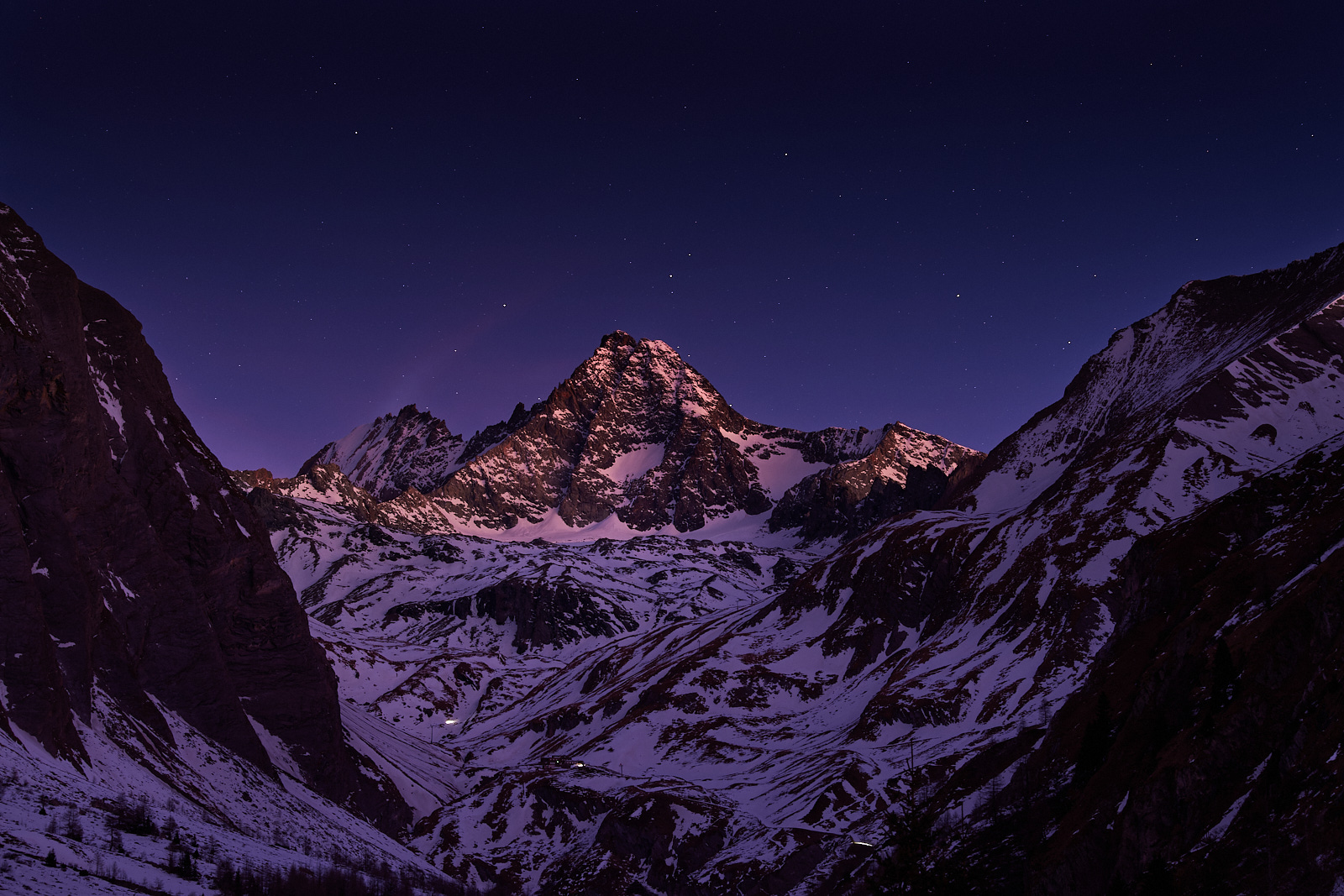 Der Großglockner im Winter, Osttirol, Österreich